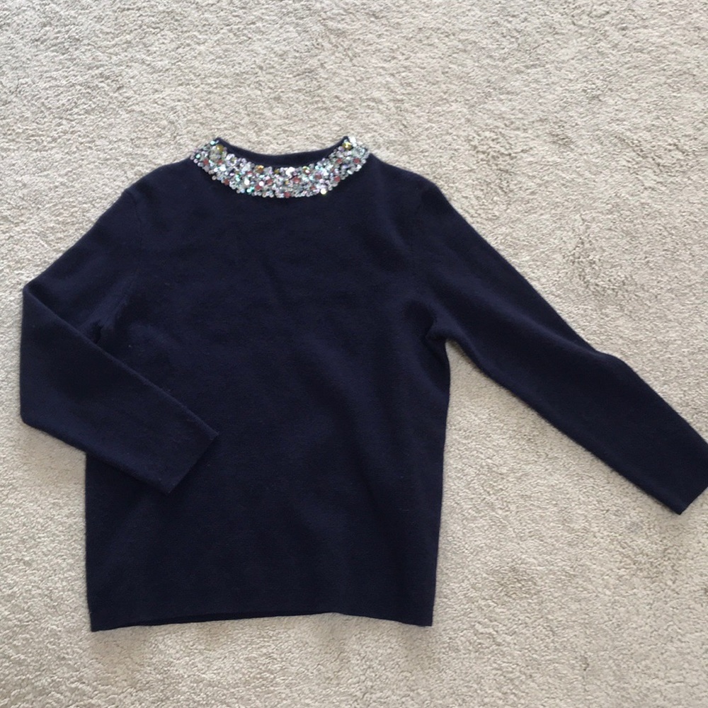 J. Crew Navy Sequin Sweater